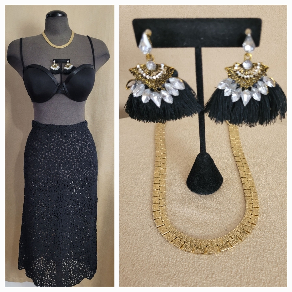 Vintage Necklace + Earrings